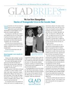 Victory! Love and Marriage Win at the Ballot Page 8  GLADBRIEFS WINTER ’13