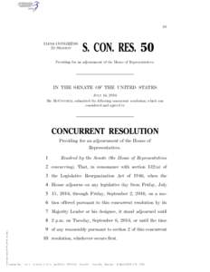 III  114TH CONGRESS 2D SESSION  S. CON. RES. 50