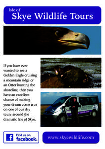 Isle of  Skye Wildlife Tours If you have ever wanted to see a