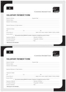 9 Voluntary Payment Form Member’s Number: Payment Date