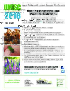 Upper Midwest Invasive Species Conference Upper Midwest Invasive Species ConferenceSharing Innovative and