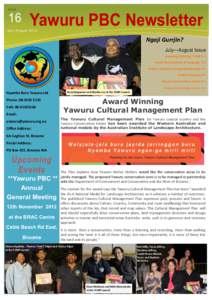 ISSUE  16 Yawuru PBC Newsletter