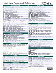 Unix/Linux Command Reference File Commands .com System Info