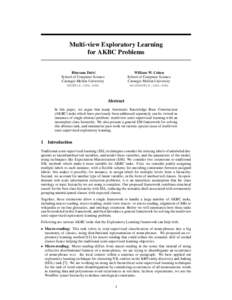 Statistics / Semi-supervised learning / Document classification / Expectation–maximization algorithm / Supervised learning / K-means clustering / Word-sense disambiguation / Concept learning / Statistical classification / Machine learning / Computational statistics / Artificial intelligence