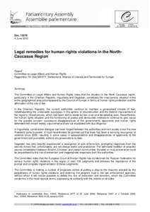 Doc[removed]June 2010 Legal remedies for human rights violations in the NorthCaucasus Region  1