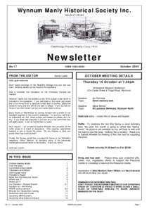 Wynnum Manly Historical Society Inc. ABNNewsletter No 17