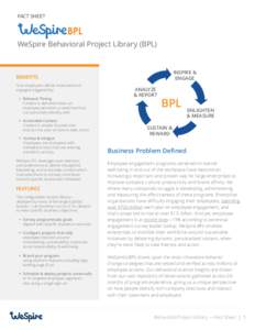 FACT SHEET  WeSpire Behavioral Project Library (BPL) INSPIRE & ENGAGE
