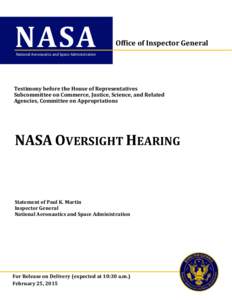 NASA  Office of Inspector General National Aeronautics and Space Administration