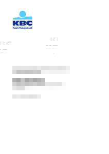 Annual report including audited financial statements as at 30th September 2015 KBC BONDS Investment Company with Variable Capital (SICAV) Luxembourg
