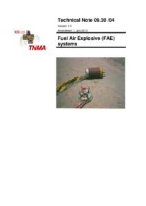 Technical Note[removed]Version 1.0 Amendment 1, July 2013 Fuel Air Explosive (FAE) systems