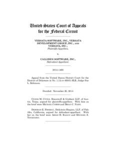 United States Court of Appeals for the Federal Circuit ______________________ VERSATA SOFTWARE, INC., VERSATA DEVELOPMENT GROUP, INC., AND