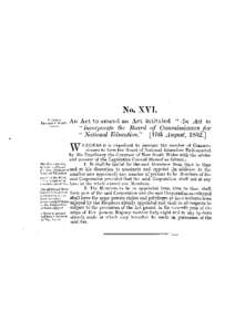No. XVI. An Act to amend an Act intituled 