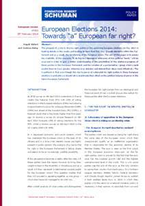 European Elections 2014: Towards “a” European far right? - European issues n°309 - Fondation Robert Schuman