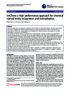 Leaman et al. Journal of Cheminformatics 2015, 7(Suppl 1):S3 http://www.jcheminf.com/content/7/S1/S3 RESEARCH  Open Access
