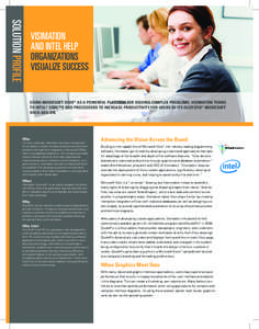 SOLUTION PROFILE  VISIMATION AND INTEL HELP ORGANIZATIONS VISUALIZE SUCCESS