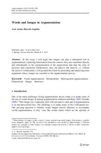 Argumentation:355–368 DOIs10503y Words and Images in Argumentation Axel Arturo Barcelo´ Aspeitia