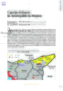 TRIBUNE n° 620  L’après-Kobané : la reconquête du Rojava Pishko Shamsi Bouchra Belguellil