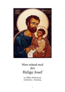 Mars månad med den Helige Josef Ave Maria Publikationer Gråbröderna - Jönköping