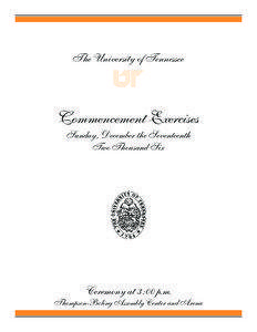 The University of Tennessee  Commencement Exercises
