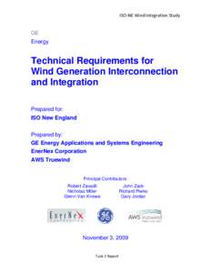 ISO‐NE Wind Integration Study                                GE Energy