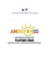 Technical Details of the National Survey  FILIPINO 2040 Aspirations, Values, and Principles of Filipino People