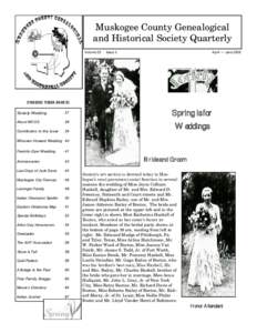Muskogee County Genealogical and Historical Society Quarterly Volume 25 Issue 2