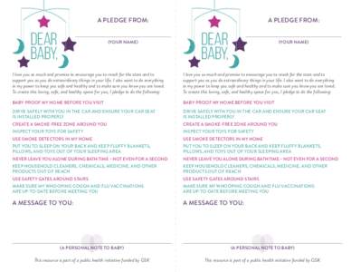 A PLEDGE FROM:  DEAR BABY,  (YOUR NAME)