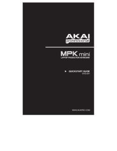 MPK mini - Quickstart Guide - RevA - English