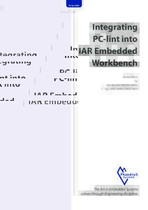 PC-lint-EWB  Integrating PC-lint into IAR Embedded Workbench