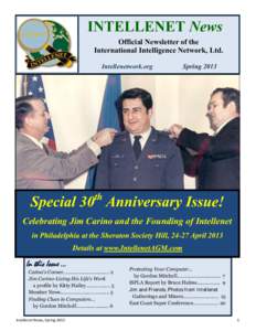 INTELLENET News Official Newsletter of the International Intelligence Network, Ltd. Intellenetwork.org  Spring 2013