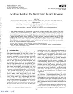 A Closer Look at the Short-Term Return Reversal