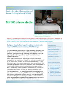 AugustIssue : 2 Centre for Injury Prevention and Research, Bangladesh (CIPRB)