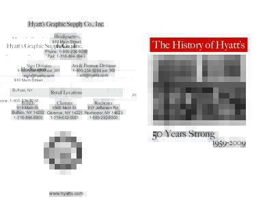 Hyatt’s Graphic Supply Co., Inc. Headquarters The History of Hyatt’s  910 Main Street