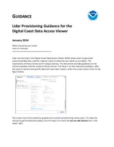Lidar Provisioning Guidance: Data Access Viewer