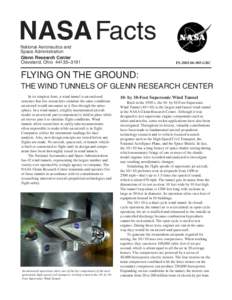NASA Facts National Aeronautics and Space Administration Glenn Research Center Cleveland, Ohio 44135–3191