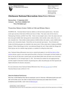 Chickasaw National Recreation Area / Travertine / Sulphur /  Oklahoma / Nature center / National Park Service / Chickasaw / Every Kid in a Park / National park