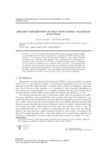 DFA minimization / Nondeterministic finite automaton / Symbol / Mathematics / Computing / Logic / Büchi automaton / Automata theory / Models of computation / Deterministic finite automaton