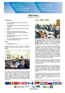 NDEP News October 2012, Issue 29 In this issue: 