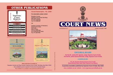 Annual Subscription : Rs. 3,[removed]Vol. 12 (Part-IV) 28th December, 2008