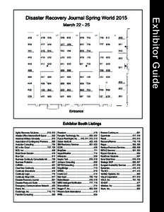 Exhibitor Guide  Exhibitor Booth Listings Agility Recovery Solutions[removed]810, 812 Allstate Office Interiors/Swift Space[removed]American Military University......................815