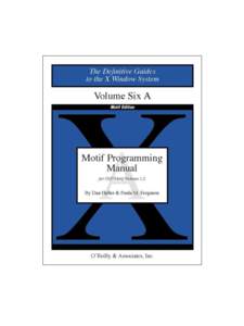 Motif Programming Manual 1 Preface...........................................................................................................................................................................1 1.1 The Plot