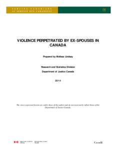 Violence Perpetrated by Ex-Spouses in Canada