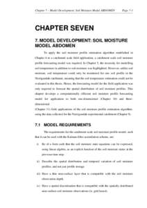 Chapter 7 – Model Development: Soil Moisture Model ABDOMEN  Page 7-1 CHAPTER SEVEN 7. MODEL DEVELOPMENT: SOIL MOISTURE