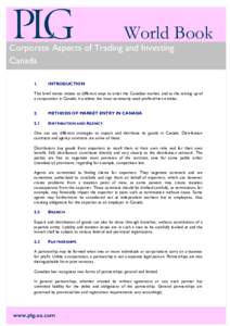 World Book  Corporate Aspects of Trading and Investing Canada 1.