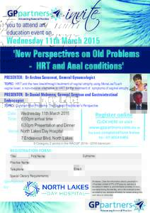 you to attend an education event on invite  Wednesday 11th March 2015