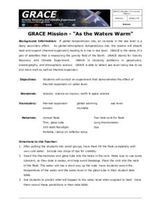 GRACE Education Curriculum Oceans Teachers Grades 6-8