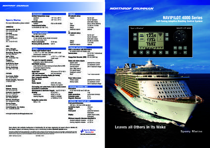 Environment  Sperry Marine For more information, please contact: AMERICAS Charlottesville, VA USA