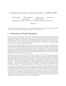 Parallelizing the Standard Algorithms Library | N3408=Jared Hoberock Michael Garland Olivier Giroux Vinod Grover