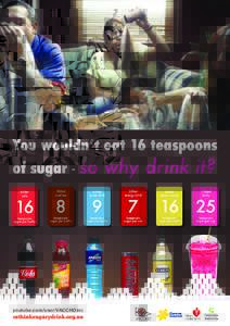 You wouldn’t eat 16 teaspoons of sugar - so why drink it?  600ml