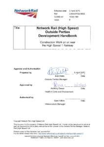 Network Rail (High Speed) Outside Parties Development Handbook v6